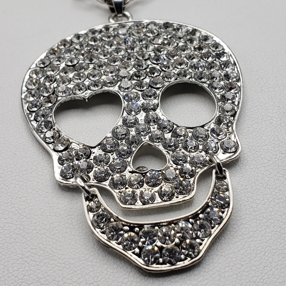 BIG Skull Crystals Large Hinged-mouth Unisex Streetwear HALLOWEEN - Picture 11 of 13